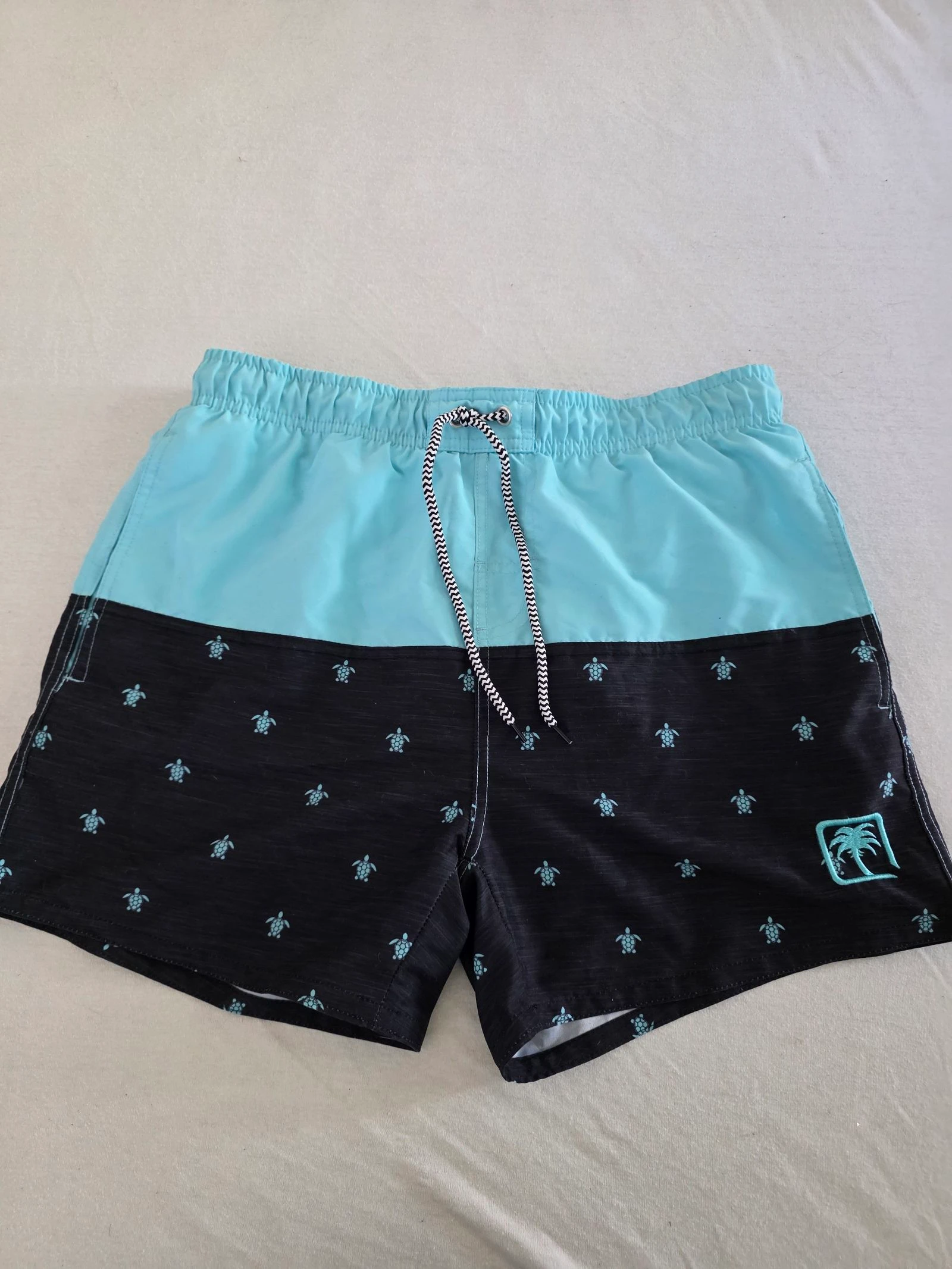 Short de bain Sun Project - Motif Tortues & Palmier - Taille M